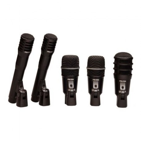 Set de 5 Microfonos Super Lux para Bateria con Clamps y Estuche - Envío Gratuito