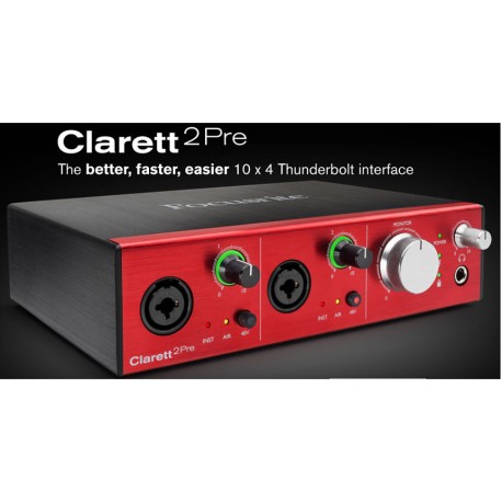 Interface Clarett Focusrite Thunderbolt 2 Pre - Envío Gratuito