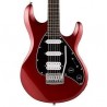 Guitarra Eléctrica Sterling S.U.B. SILO3MR Roja Metalica.
